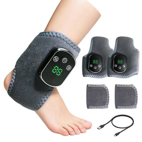 KANOHENO Foot Massager,Wireless Portable Feet & Ankle Massager with 3-Speed Vibration and 5-Temperature Settings (104°F-140°F),Touch Screen for All Ages,Mother's Day Gift