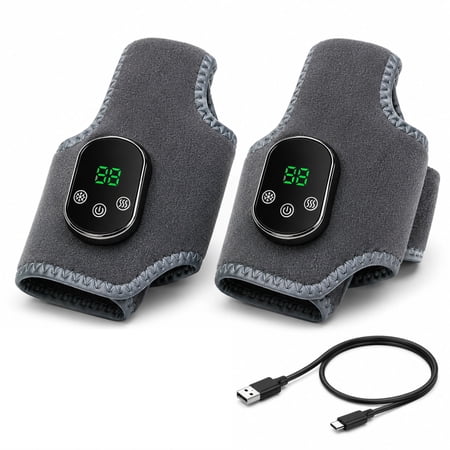 KANOHENO Foot Massager,Wireless Portable Ankle Massager with 3-Speed Vibration and 5-Temperature Settings (104°F-140°F),Touch Screen for All Ages
