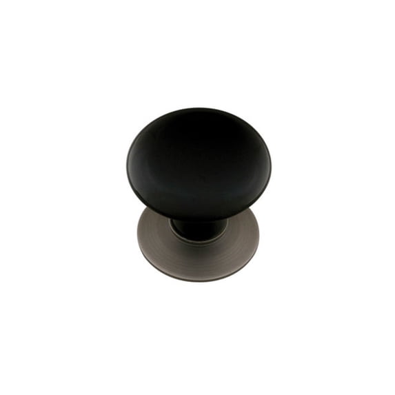 Emtek 86009 Ebony 1-3/8" Mushroom Cabinet Knob From The Porcelain Collection - Grey