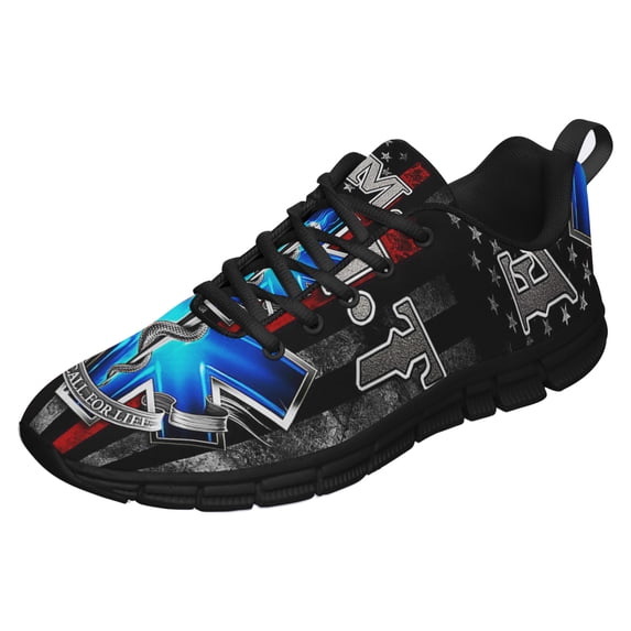 Emt American Flag Running Shoes Sneakers Mesh Black Size 11