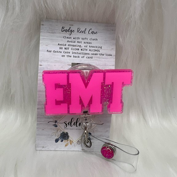 Emt Badge Reel: Customizable Emergency Medical Tech Gift