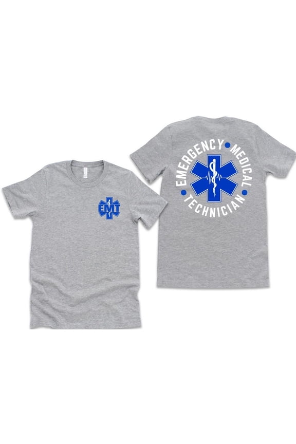 Emt Circle Emergency Medical Technician Student Instructor Ems Star Of Life Ekg T-Shirt Tshirt All Size S-5XL