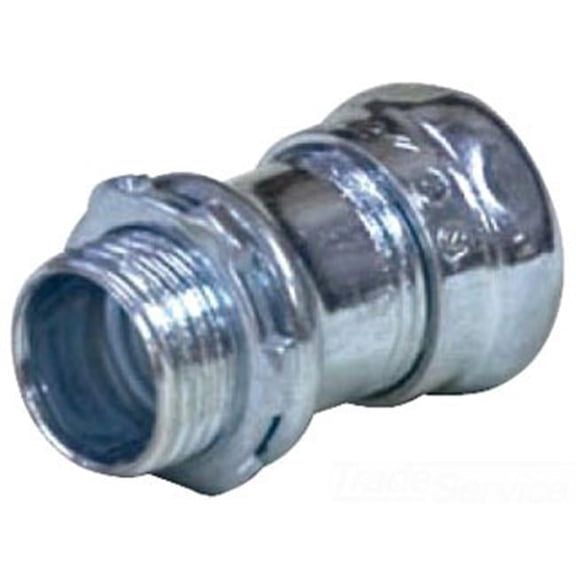 Emt Connectr Compression 1.25 in. Steel