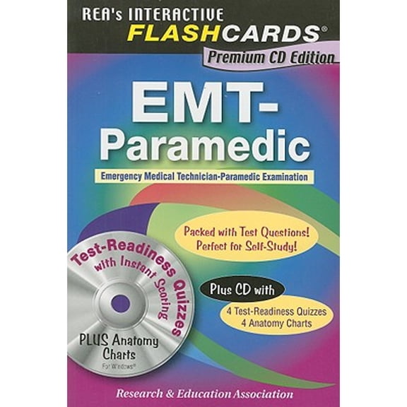 Pre-Owned EMT-Paramedic Premium Edition Flashcard Book W/CD [With CDROM] (Paperback) 0738604623 9780738604626