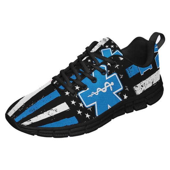 Emt Paramedic Running Shoes Sneakers Mesh Black Size 5
