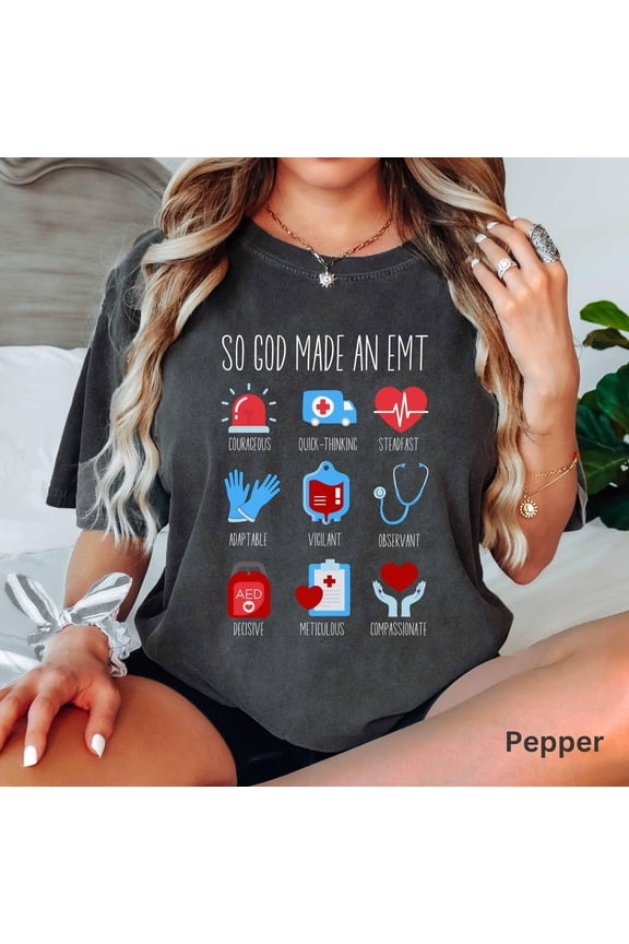 Emt Shirt First Responder Christian Emergency Medical Technician Shirt Emt Tshirt Shirt Emergency Tech Medic Er Trauma