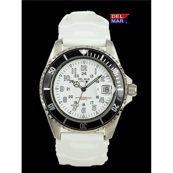 Emtech La Costa Co. 50268 Del Mar Unisex White 24 Hr Dial and White Strap8