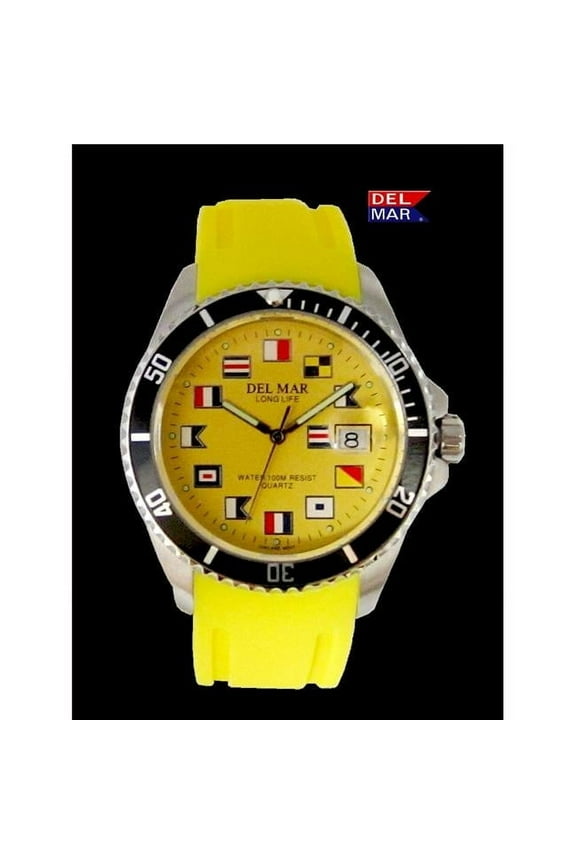 50379 Men's Sportstrap Yellow Watch Nautical Face 9
