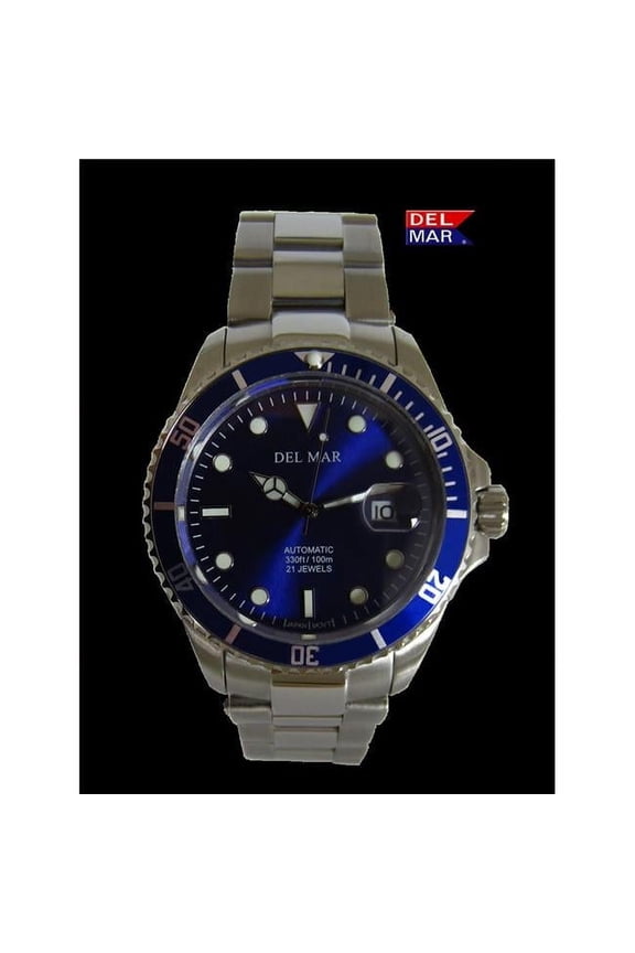 Co 50391 Del Mar Men's Premier Automatic Watch Blue Dial, Stainless Steel Band 1