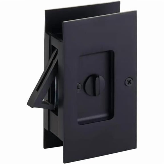 Emtek 2108US19 2.5 in. Modern Rectangular Pocket Door Lock