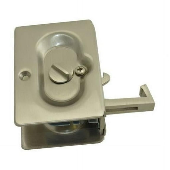 Emtek 2102US15 Privacy Pocket Door Lock, Satin Nickel