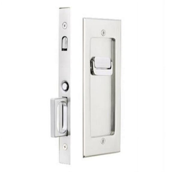 Emtek 2115US15134 1.75 in. Modern Rectangular Privacy Pocket Door Mortise Lock, Satin Nickel