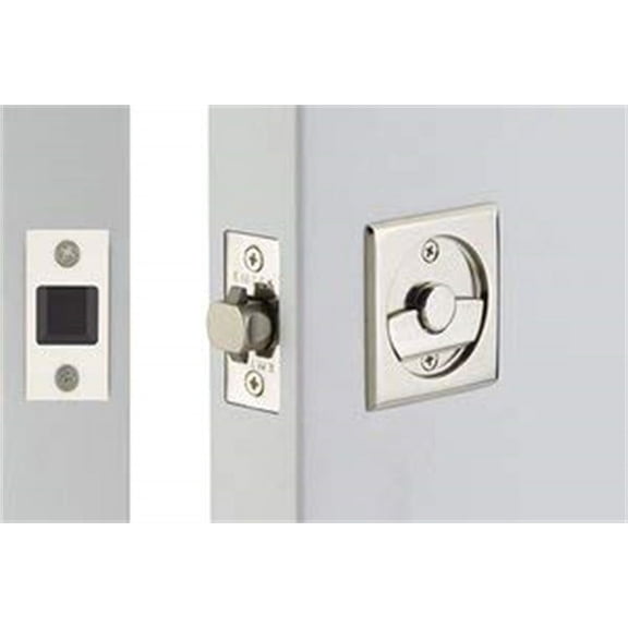 Emtek 2135US4, Square Privacy, Satin Brass US4