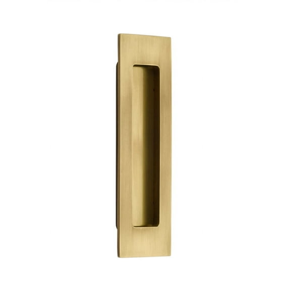 Emtek 220306US7 6 in. Modern Rectangular Flush Pull, French Antique Brass
