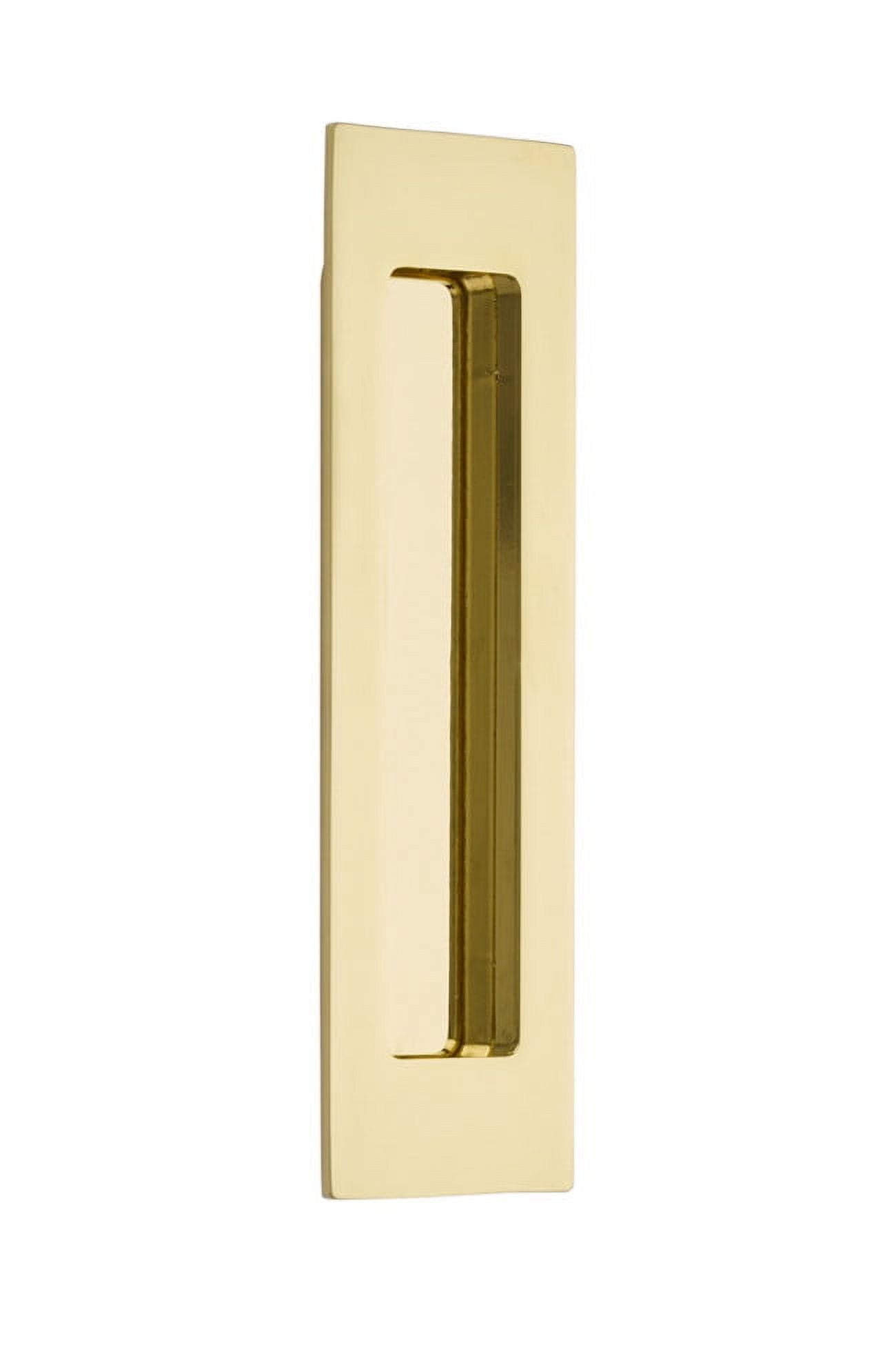 Emtek 220307 Modern Rectangular 7" Tall Rectangular Flush Door Pull - Brass