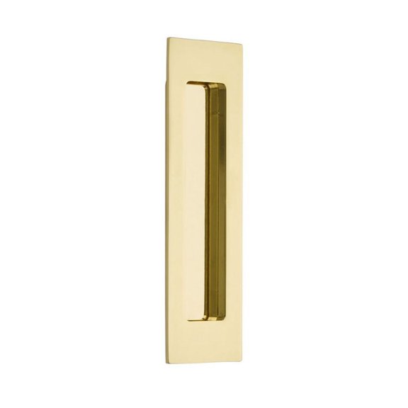 Emtek 220307US3NL Modern Rectangular Flush Pull, Unlacquered Brass