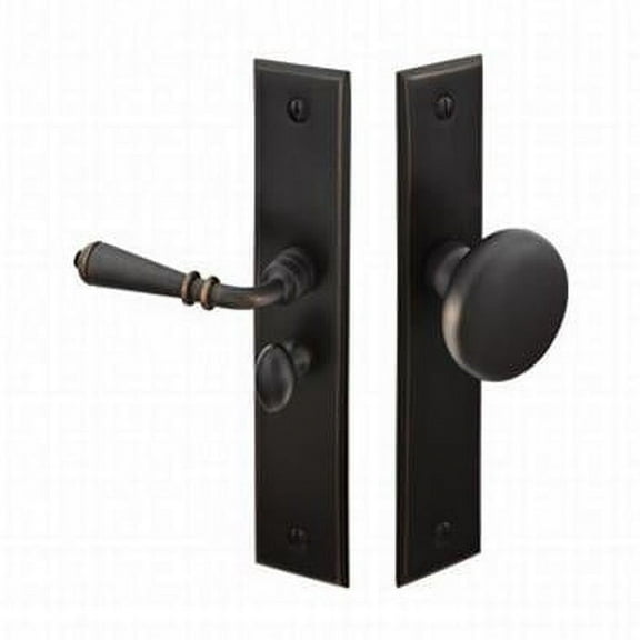 Emtek 2291US10BRH Right Hand Rectangular Style Screen Door Lock, Oil Rubbed Bronze