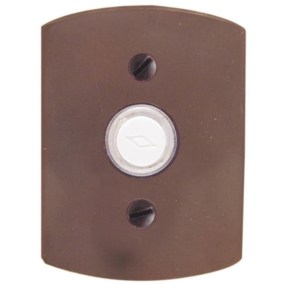 Emtek 2424FB 4-1/2" Height #4 Style Bronze Lighted Doorbell Rosette From The Sandcast