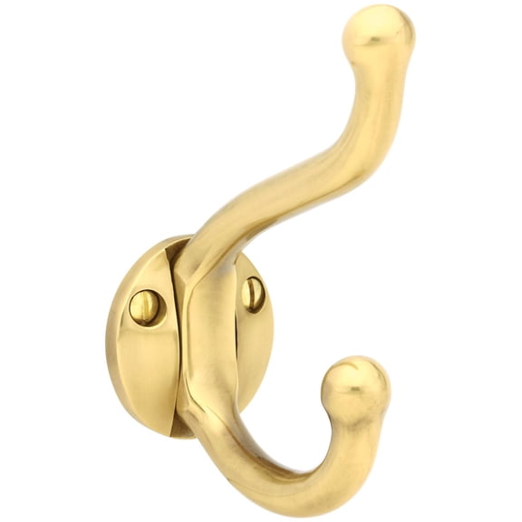 Emtek 2606 American Heritage Designer Brass Double Robe Hook - French Antique