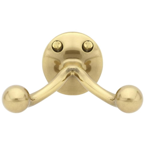 Emtek 2607 American Heritage Designer Brass Double Robe Hook - French Antique
