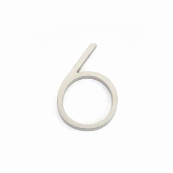 Emtek 2836US15 7 in. Modern No.6 House Number - Satin Nickel Finish