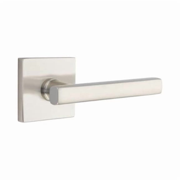 Emtek 5110FRLUS15LH Freestone Lever Left Hand Passage with Square Rose, Satin Nickel