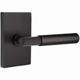 thumbnail image 1 of Emtek 5112MYLUS19LH 1.25 To 2 in. Door Myles Lever Left Hand 2.375 in. Door Backset Passage with Modern Rectangular Rose - Flat Black Finish, 1 of 1