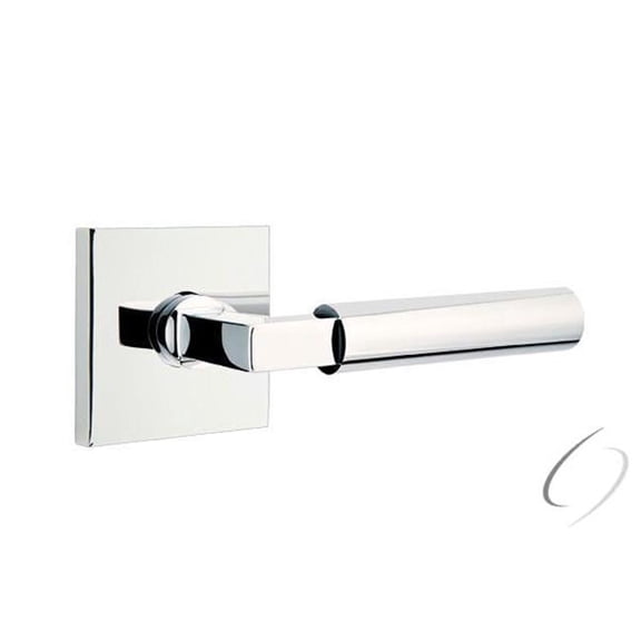 Emtek 5210HECUS26RH Hercules Lever Right Hand Privacy with Square Rose, Bright Chrome