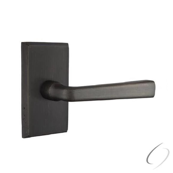 Emtek 7204CRMBLH Cimarron Lever Left Hand Privacy with Style No.3 Rose, Medium Bronze