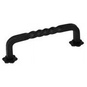 Emtek 76022 Fb San Carlos Fixed Pull 4 in in Flat Black Steel