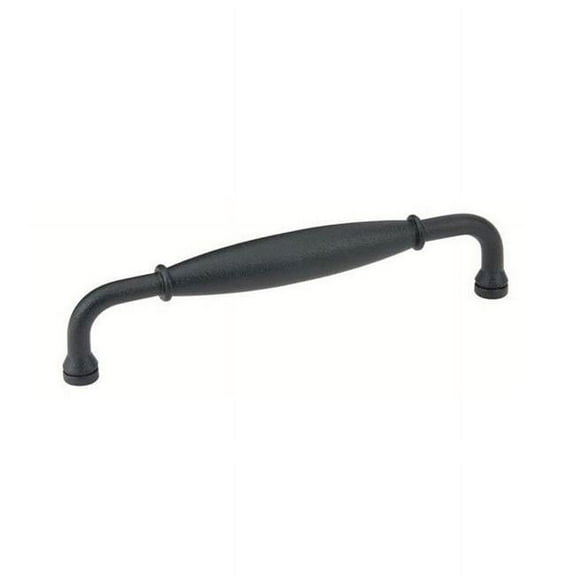 Emtek 76024 Fb Normandy Fixed Pull 4 in Ct in Flat Black Steel