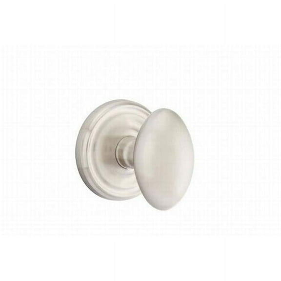 Emtek 8100EUS15 Egg Knob Passage with Regular Rose, Satin Nickel