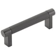 thumbnail image 1 of Emtek 84052.RECUS19.KNUS19 Knurled 3-1/2" Center To Center Bar Cabinet Pull - Flat Black /, 1 of 1