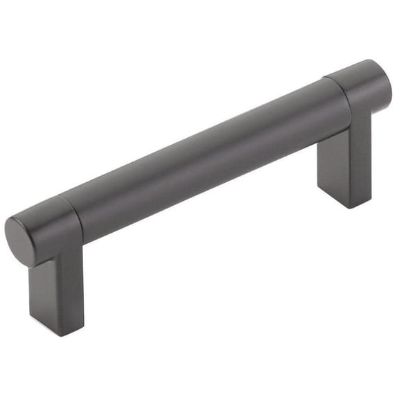 Emtek 84052.RECUS19.SMUS19 Smooth 3-1/2" Center To Center Bar Cabinet Pull - Flat Black /
