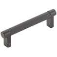 thumbnail image 1 of Emtek 84053.RECUS19.KNUS19 Knurled 4" Center To Center Bar Cabinet Pull - Flat Black /, 1 of 1