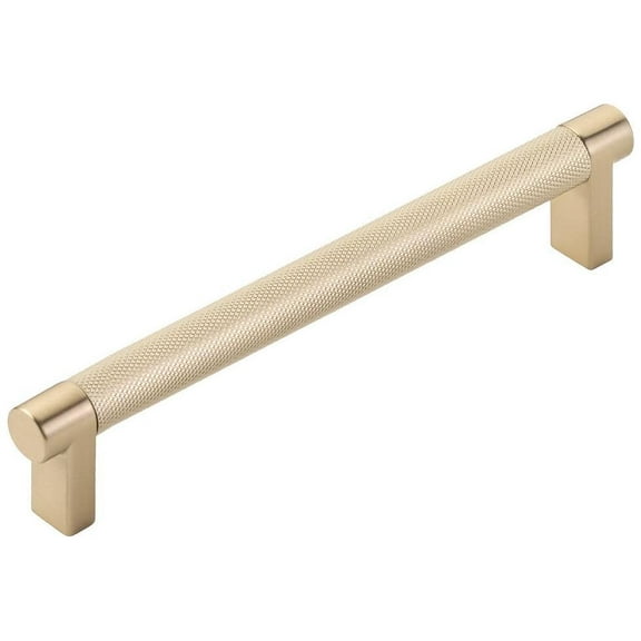 Emtek 84055.Rec.Kn Knurled 6" Center To Center Bar Cabinet Pull - Satin Brass / Satin
