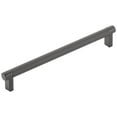 thumbnail image 1 of Emtek 84056.RECUS19.KNUS19 8 in. Center to Center Rectangular Stem Knurled Cabinet Pull - Flat Black, 1 of 1