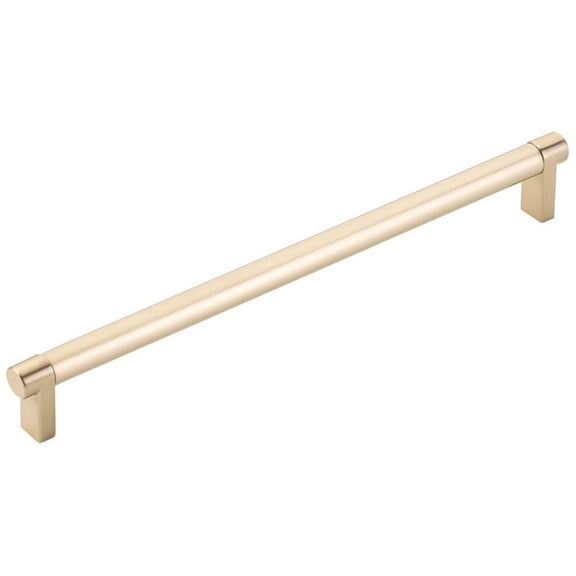 Emtek 84057.RECUS4.SMUS4 Smooth 10" Center To Center Bar Cabinet Pull - Satin Brass /