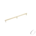 thumbnail image 1 of Emtek 84061.RECUS4.SMUS4 24 in. Smooth Bar with Rectangular Stem Cabinet Pull, Satin Brass, 1 of 1