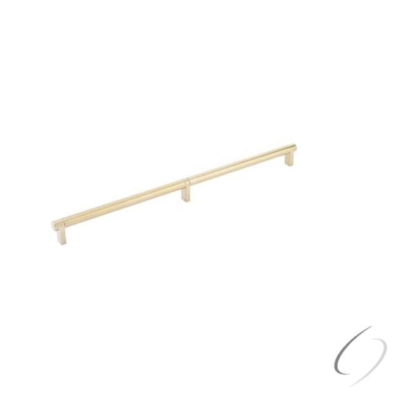 Emtek 84061.RECUS4.SMUS4 24 in. Smooth Bar with Rectangular Stem Cabinet Pull, Satin Brass