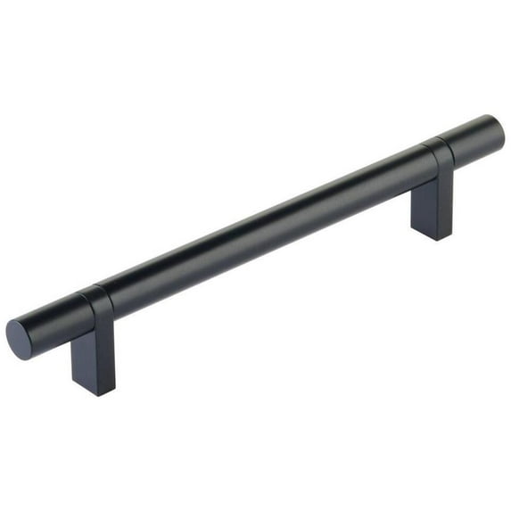 Emtek 84155.RCBUS19.SMUS19 Smooth 6" Center To Center Bar Cabinet Pull - Flat Black / Flat