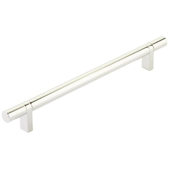 Emtek 84156.RCBUS14.SMUS14 Smooth 8" Center To Center Bar Cabinet Pull - Polished Nickel /