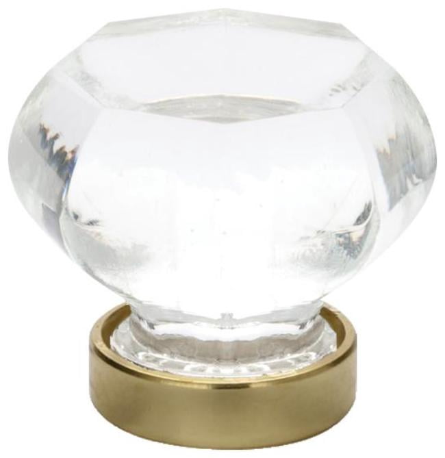 Emtek 86010US3 Old Town 1" Geometric Cabinet Knob From The Glass Collection - Brass