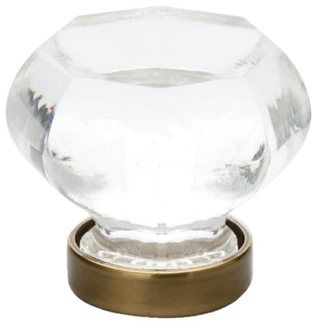 Emtek 86010US7 Old Town 1" Geometric Cabinet Knob From The Glass Collection - French