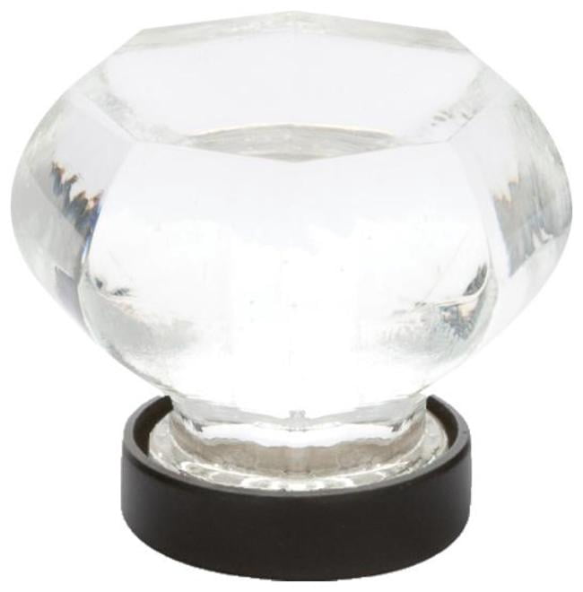Emtek 86011US10B Old Town Glass 1-1/4" Geometric Cabinet Knob - Bronze