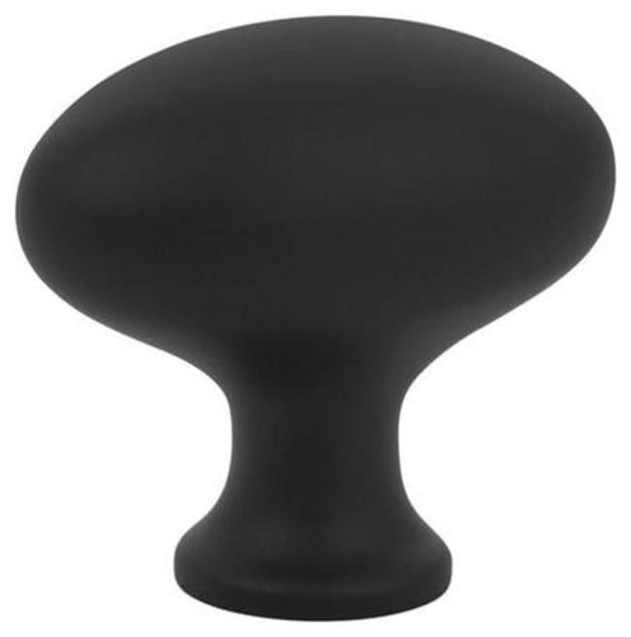 Emtek 86015US19 Egg 1" Oval Cabinet Knob From The Traditional Collection - Black