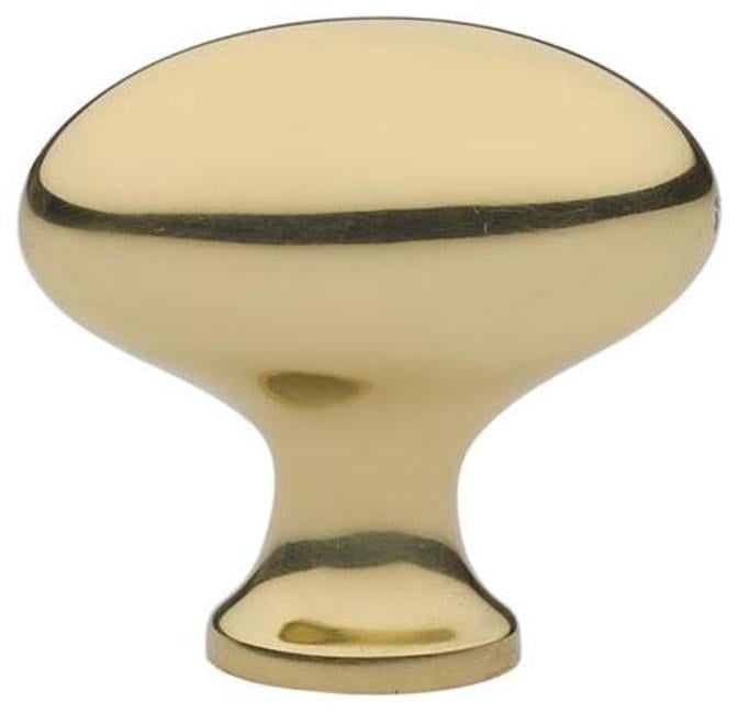 Emtek 86015US3 Egg 1" Oval Cabinet Knob From The Traditional Collection - Brass