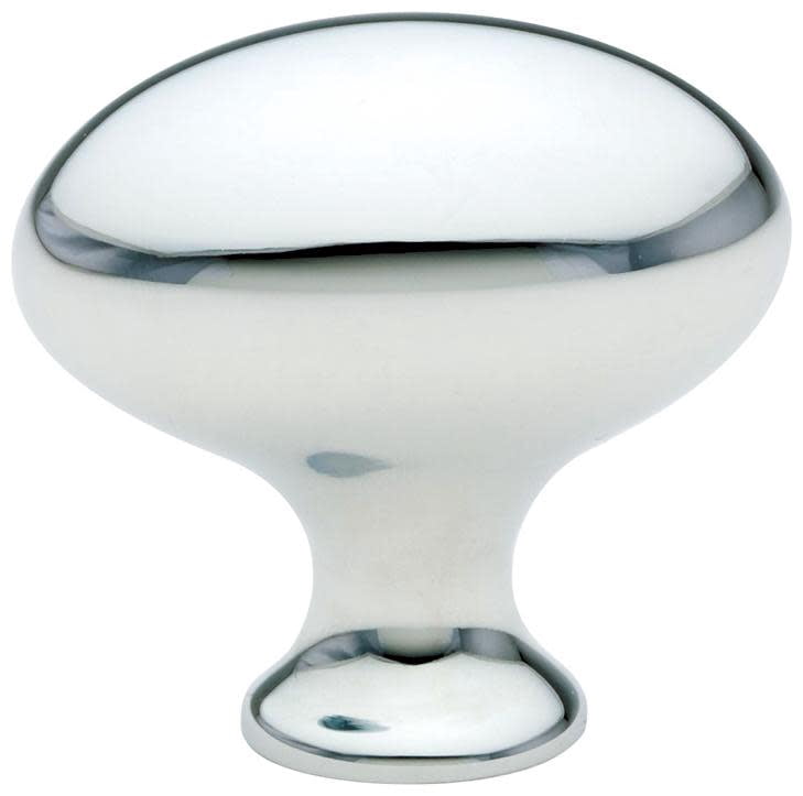 Emtek 86016US26 Egg 1-1/4" Oval Cabinet Knob From The Traditional Collection - Chrome