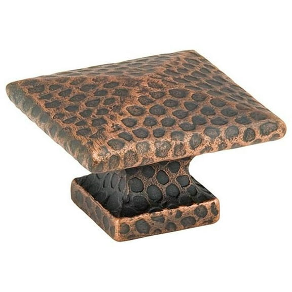 Emtek 86039 Square Dimpled 1-1/4" Square Cabinet Knob - Bronze