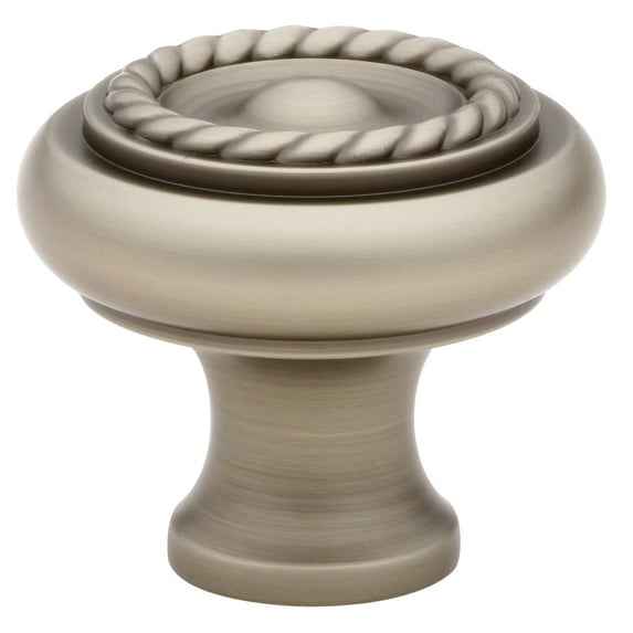 Emtek 86113 Rope 1-1/4" Mushroom Cabinet Knob - Grey